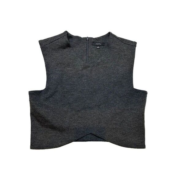 Aritiza Talula Grey Cropped Top With Zipper Small - Picture 1 of 6
